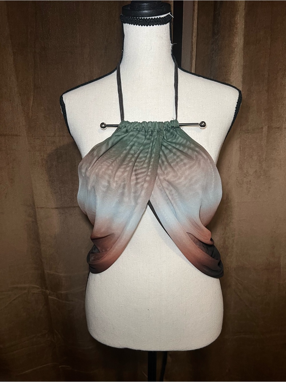 Ombre Halter Crop Top